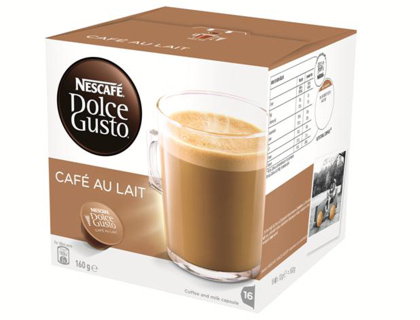 Café Dolce Gusto con leche. Caja de 16 monodosis